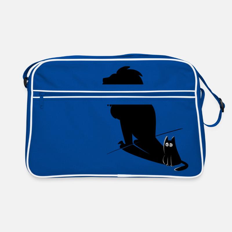 Chat à fourrure &Lion Shadow Design - Sac Retro - bleu/blanc