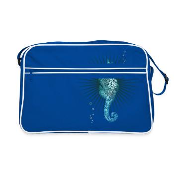 Hippocampe Eau d’eau sous l’eau Love cool lol - Sac Retro - bleu/blanc - Devant