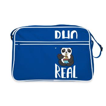 Pho-echte Panda-Suppe-vietnamesisches Nahrungsmittelgeschenk - Retro Tasche - Blau/Weiß - Vorne