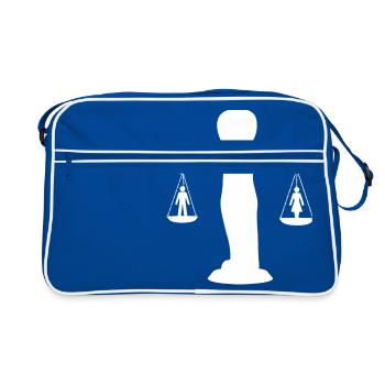 Equality Justitia Symbol for equality - Retro Bag - blue/white - Front