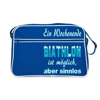 BIATHLON - Retro Tasche - Blau/Weiß - Vorne