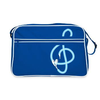La musique est la clé - Musique - Son - Song - Paroles - Sac Retro - bleu/blanc - Devant