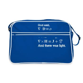 Und Gott sagte, es sei Licht Maxwell EMR - Retro Tasche - Blau/Weiß - Vorne