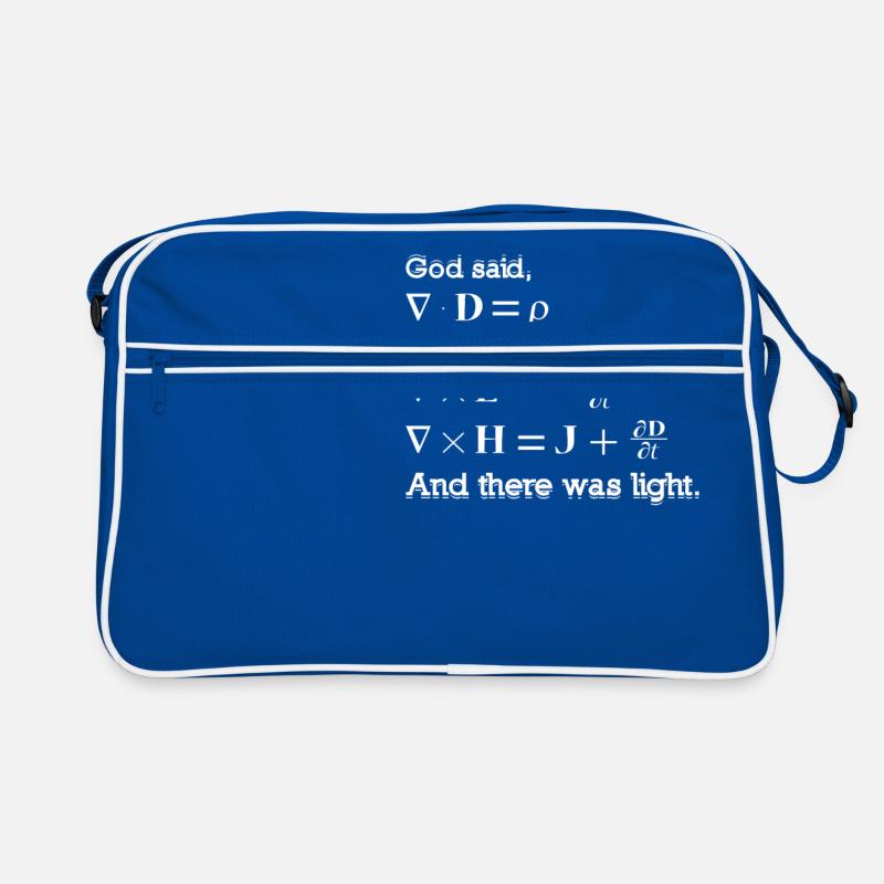 Und Gott sagte, es sei Licht Maxwell EMR - Retro Tasche - Blau/Weiß