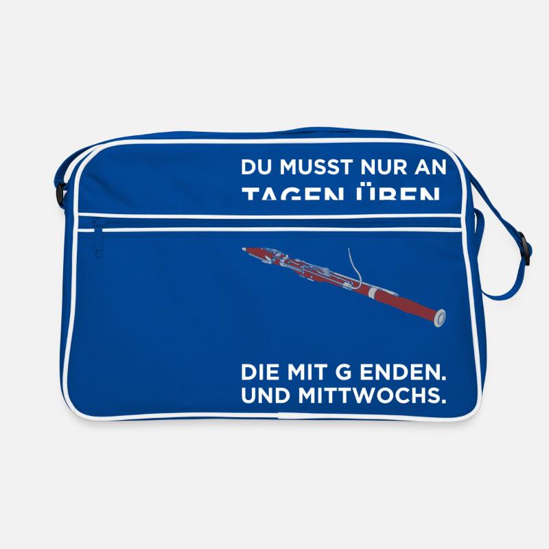 You only need to practice on the days that end - Retro Tasche - Blau/Weiß