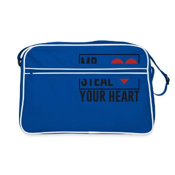Valentin cadeau enfant pirate coeur drôle - Sac Retro - bleu/blanc - Devant