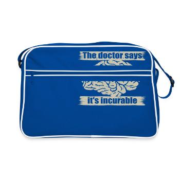doctor incurable says cool GUITAR GUITAR png - Retro Bag - blue/white - Front