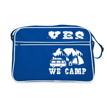 Yes, we can camp uh! Yes we camp - Retro Bag - blue/white - Front