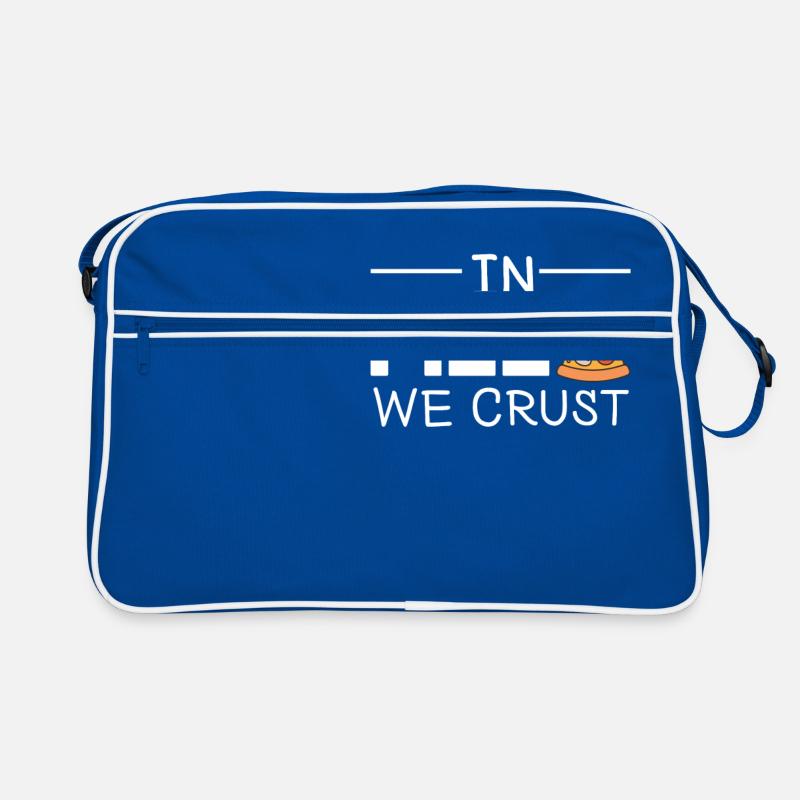 Dans Pizza Nous Crust Pizza sort cadeau - Sac Retro - bleu/blanc