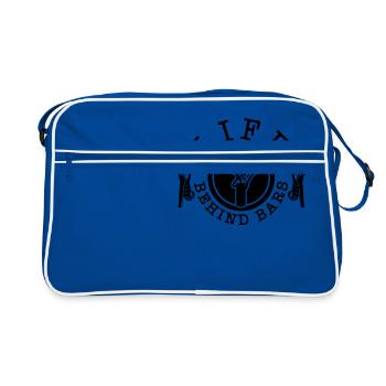 Life Behind Bars - Bicycle Road Bike Fixie Gift - Retro Bag - blue/white - Front
