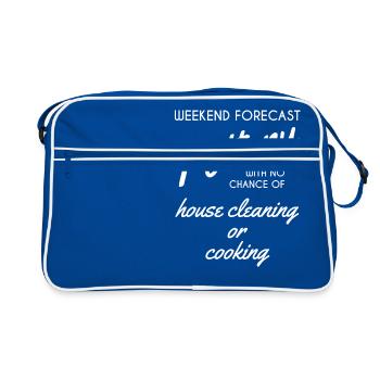 Poterie - Poterie - Potier - Potier - Cadeau - Sac Retro - bleu/blanc - Devant