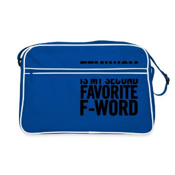 Feminism Is My Second Black - Retro Bag - blue/white - Front