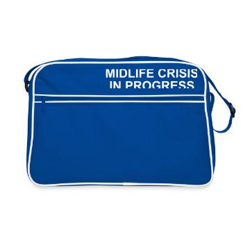 Midlife Crisis in Progress - Retro Bag - blue/white - Front
