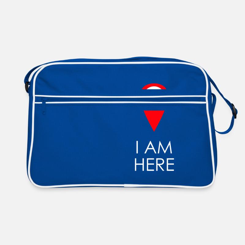 Ich bin hier - GPS - Geschenk Retro Tasche