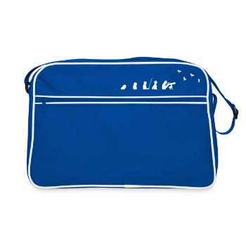 Observation des oiseaux - Observation des oiseaux - Evolution - fun - Sac Retro - bleu/blanc - Devant
