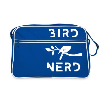 Observation des oiseaux - Observation des oiseaux - Birding - Nerd - Sac Retro - bleu/blanc - Devant