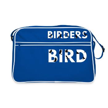 Observation des oiseaux - Observation des oiseaux - Oiseaux - Observation des oiseaux - Sac Retro - bleu/blanc - Devant