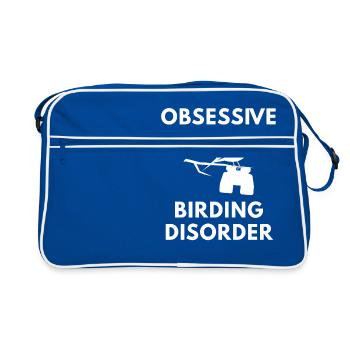 Observation des oiseaux - observation des oiseaux - observation des oiseaux - oiseau - Sac Retro - bleu/blanc - Devant