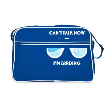Observation des oiseaux - Observation des oiseaux - Oiseaux - Observation des oiseaux - Sac Retro - bleu/blanc - Devant