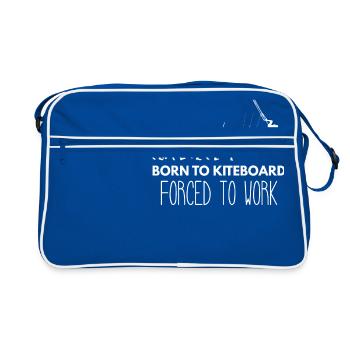 Kitesurfen - Kitesurfer - Kitesurfing - Evolution - Retro Tasche - Blau/Weiß - Vorne