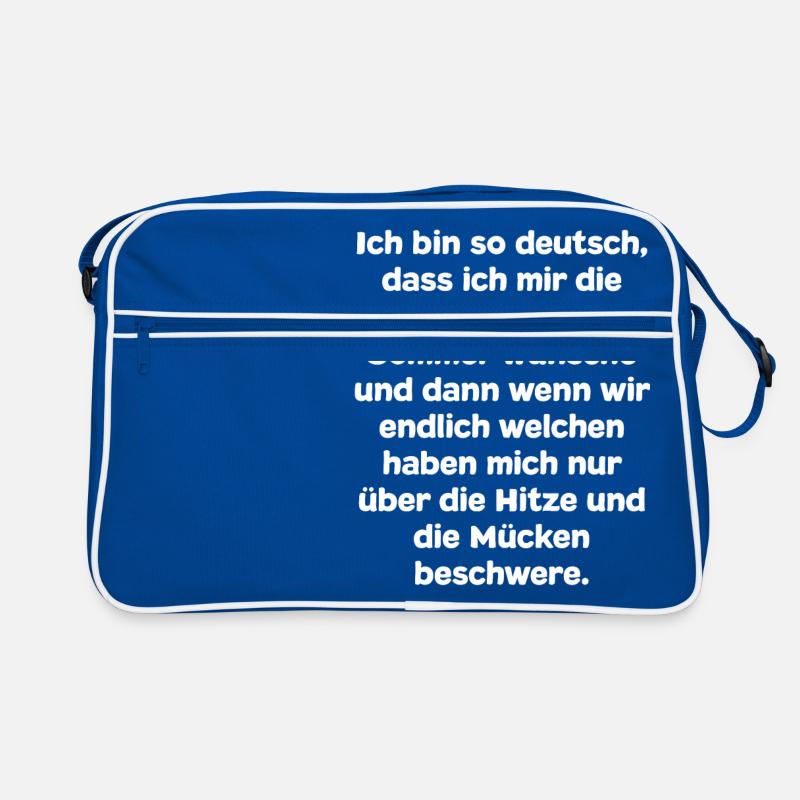 Funny saying typical German Retro Bag