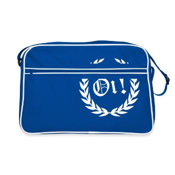 OI Laurel Wreath White Font Skinhead Punk Chemise - Sac Retro - bleu/blanc - Devant