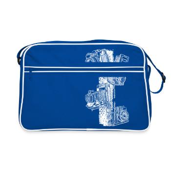 Appareils photo vintage - Sac Retro - bleu/blanc - Devant
