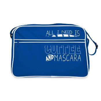 Tout ce dont j'ai besoin c'est du mascara au café - Sac Retro - bleu/blanc - Devant