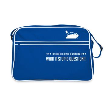 Diving - Diver - Scuba Diving - Funny - Retro Bag - blue/white - Front