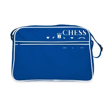 Echecs - Joueur d'échecs - Jeu d'échecs - King - Sac Retro - bleu/blanc - Devant