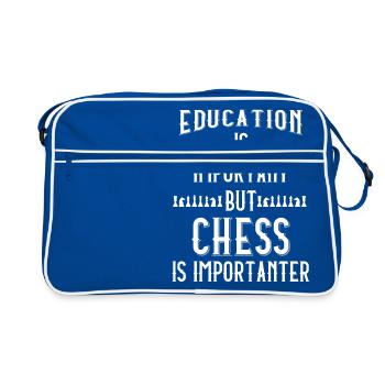 Chess - Chess - Chessmen - Education - Retro Bag - blue/white - Front