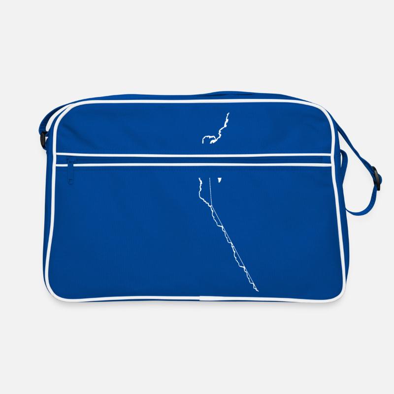 Climbing - climber rock climbing gift - Retro Bag - blue/white