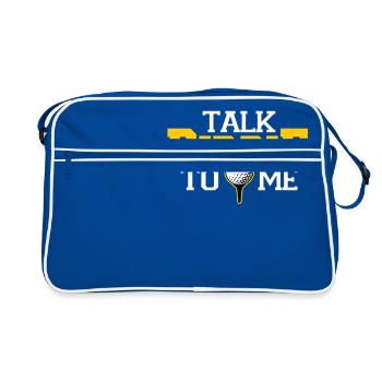 Golf Birdie Driver Putter Golf Ball Hole In One - Retro Bag - blue/white - Front