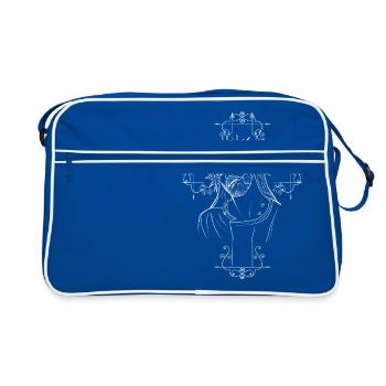 jésus croix catholique christ église prier bible - Sac Retro - bleu/blanc - Devant