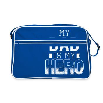 My Dad Is My Hero - Retro Bag - blue/white - Front