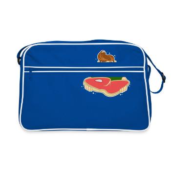 Steak Halter - Retro Tasche - Blau/Weiß - Vorne