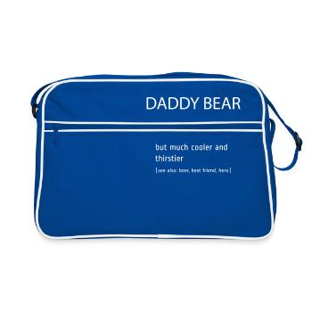 Définition ours amusant père cadeau d'anniversaire papa - Sac Retro - bleu/blanc - Devant