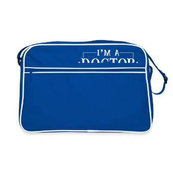 Je suis un docteur - je suis un médecin Docteur - Sac Retro - bleu/blanc - Devant