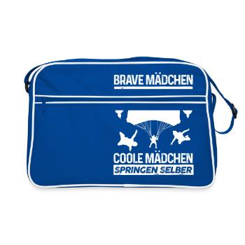 Filles cool sauter tout seul - Cadeau - Sac Retro - bleu/blanc - Devant