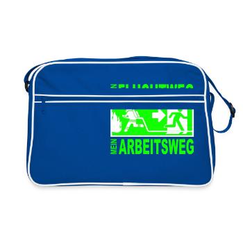 Escape Fire Department Fire Emergency Exit Fire Gift - Retro Bag - blue/white - Front