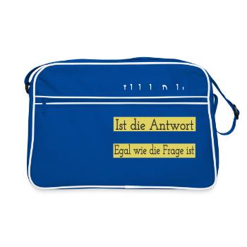 Ich habe immer Recht - Retro Tasche - Blau/Weiß - Vorne