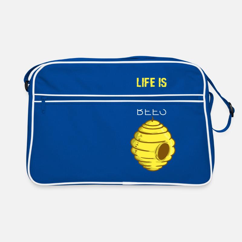 Das Leben ist besser mit Bienen - Schutz - Insekt Retro Tasche