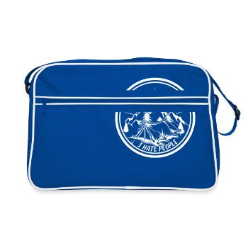 I hate People - mountain climber hiker tent - Sac Retro - bleu/blanc - Devant