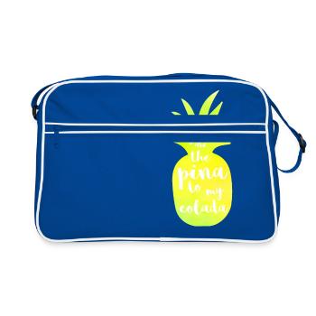 Vous êtes le Pina à mon Colada - ananas Tee Shirt - Sac Retro - bleu/blanc - Devant