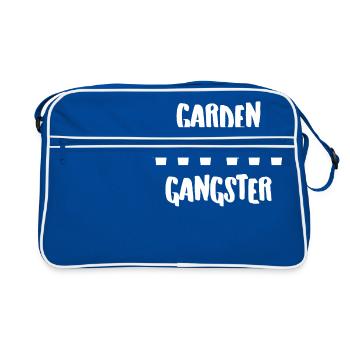 Gärtner - Garten - Gartenarbeit - Gärtnern - Retro Tasche - Blau/Weiß - Vorne