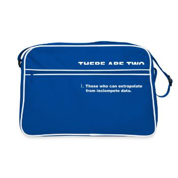 There Are Two Types Of People In This World - Retro Tasche - Blau/Weiß - Vorne