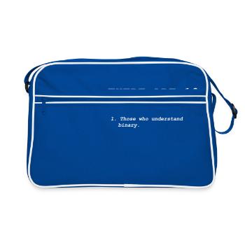 There Are 10 Types Of People - Retro Bag - blue/white - Front