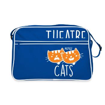 Theatre and Cats - Retro Tasche - Blau/Weiß - Vorne