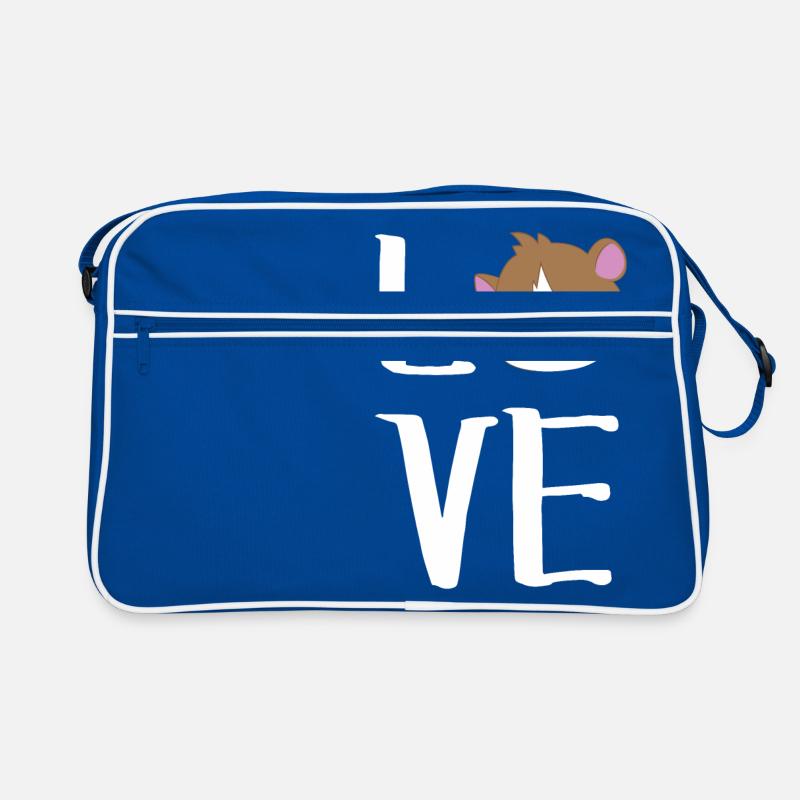 Cochon d'Inde - Cochon d'Inde - Amour - Sac Retro - bleu/blanc