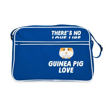Meerschwein - Meerschweinchen - Liebe - Retro Tasche - Blau/Weiß - Vorne